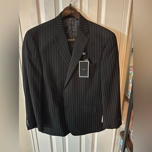 SEAN JOHN MENS SUIT / 2 Piece / NWT / Black Pinstripes